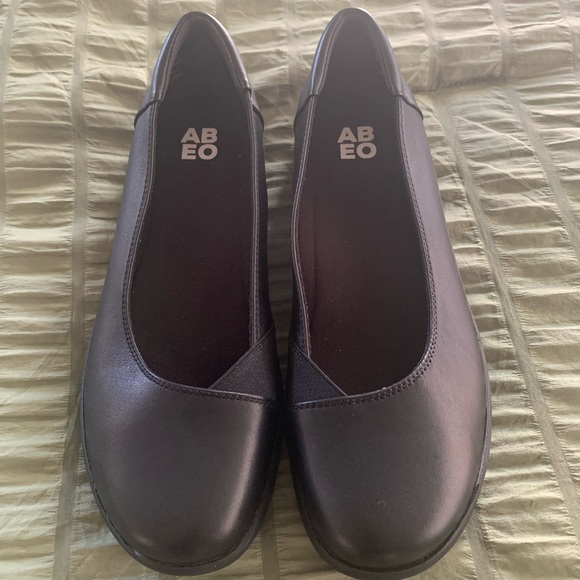 ABEO Black Flats Women - Picture 1 of 10